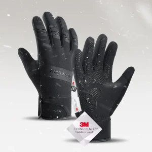 Zimske biciklističke rukavice za udobnu vožnju u svim uslovima, otporne na vodu s flisom i dodatkom za ekran osjetljiv na dodir. – MUŠKE RUKAVICE